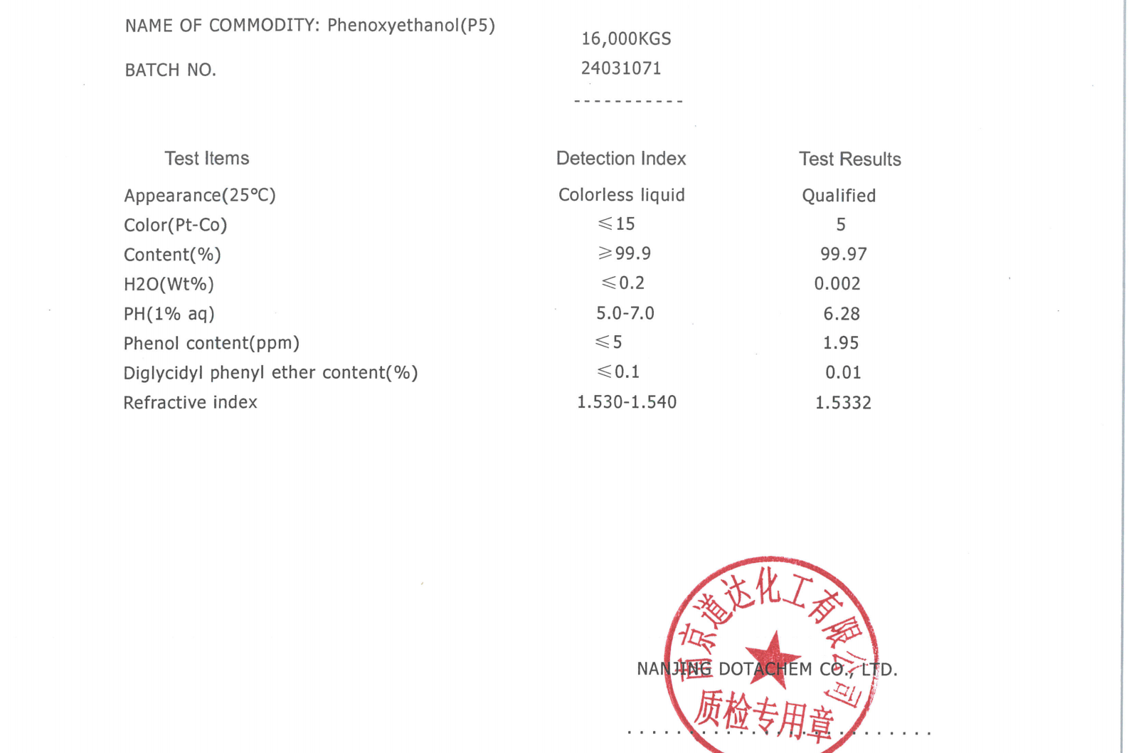 Fenoksietanol P5-COA-Dotachem
